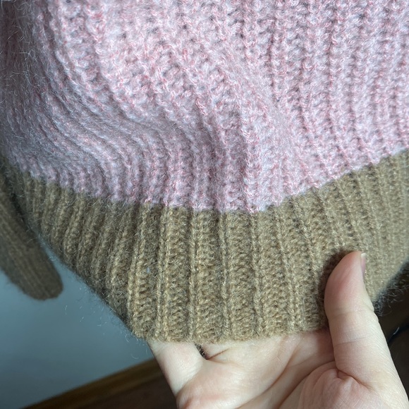 Scotch & Soda OK Bye Selina mohair blend colorblock high neck fuzzy sweater XS - Picture 11 of 16